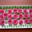 Marcipánové růžičky růžové pro kamarádku na dortík.