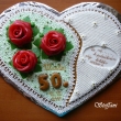 Pern�kov� srdce s r��emi z marcip�nu...34x25cm.....2010....